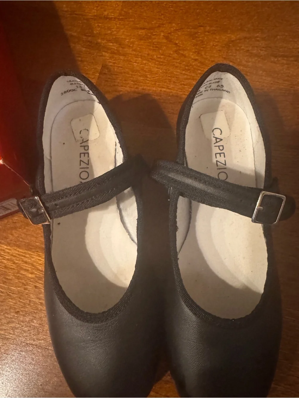 Capezio Girls' Black Matte Mary Jane Tap Shoes size 13 1/2 used